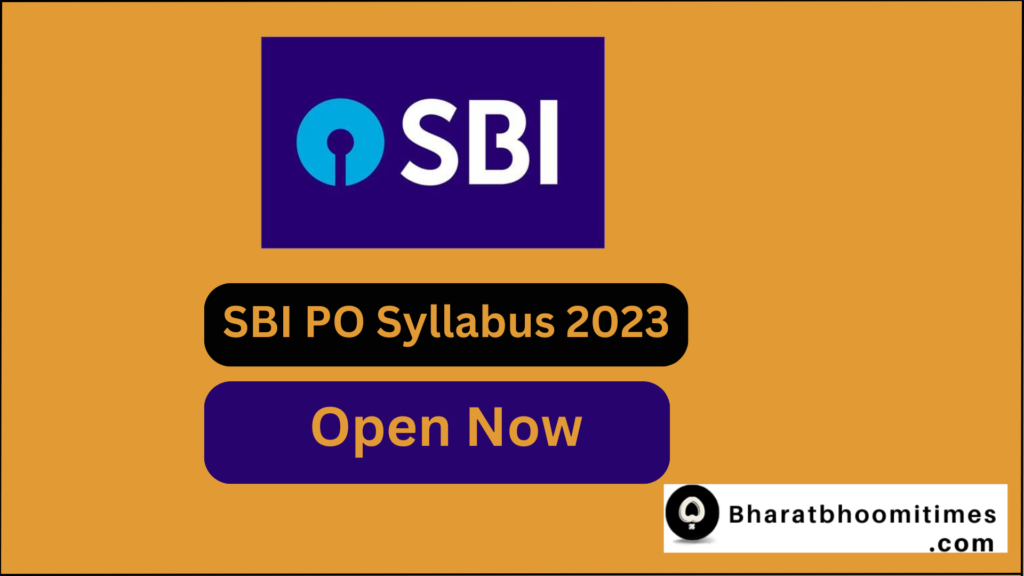 SBI PO Syllabus 2023