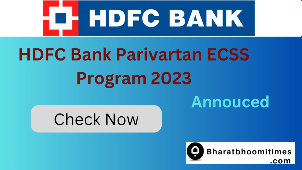 HDFC Bank Parivartan's ECSS Program 2023