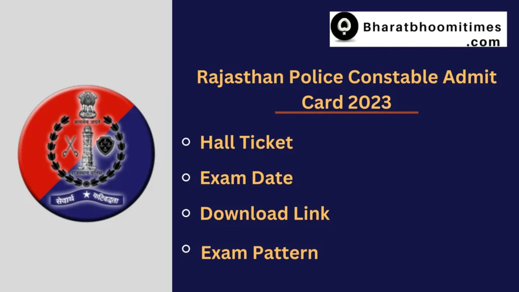 Rajasthan Police Constable Admit Card 2023