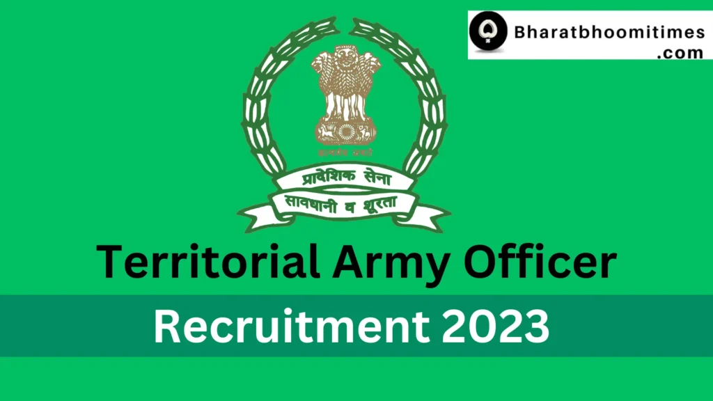 Territorial Army Officer Recruitment 2023