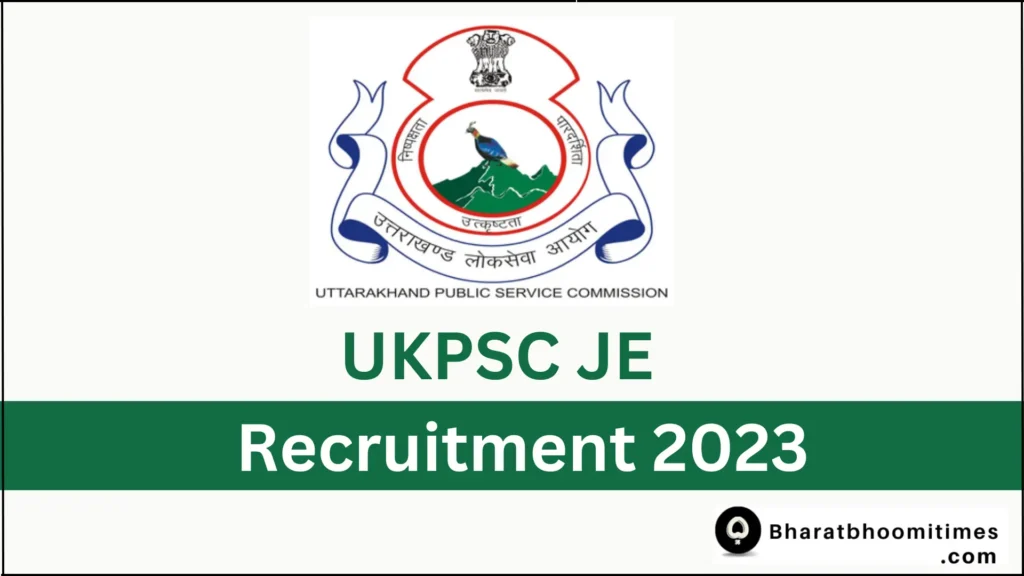 UKPSC JE Recruitment 2023