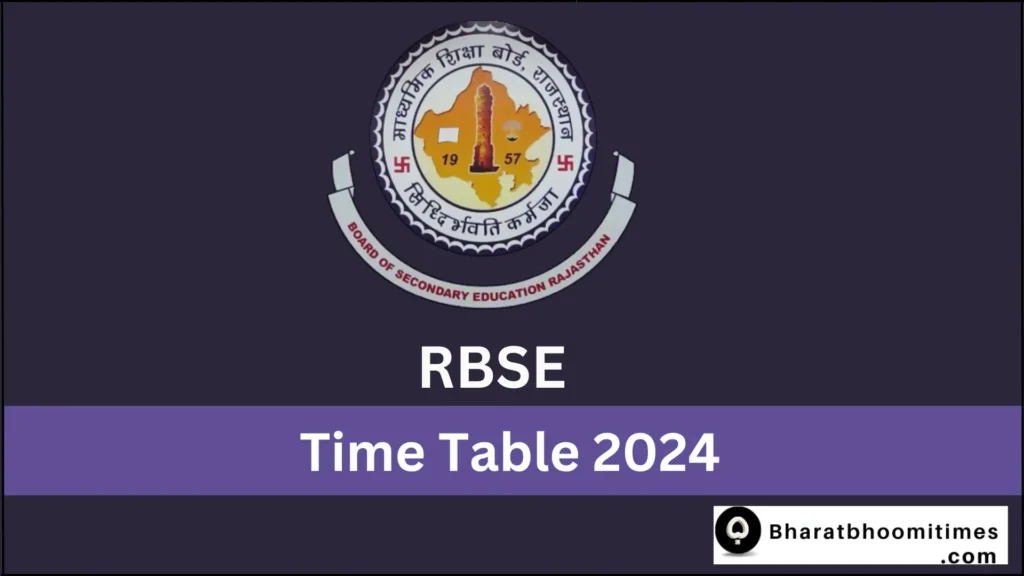 RBSE Time Table 2024