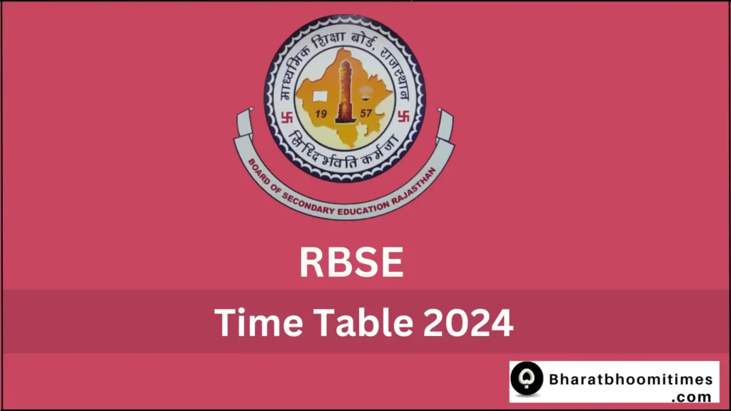 RBSE Time Table 2024