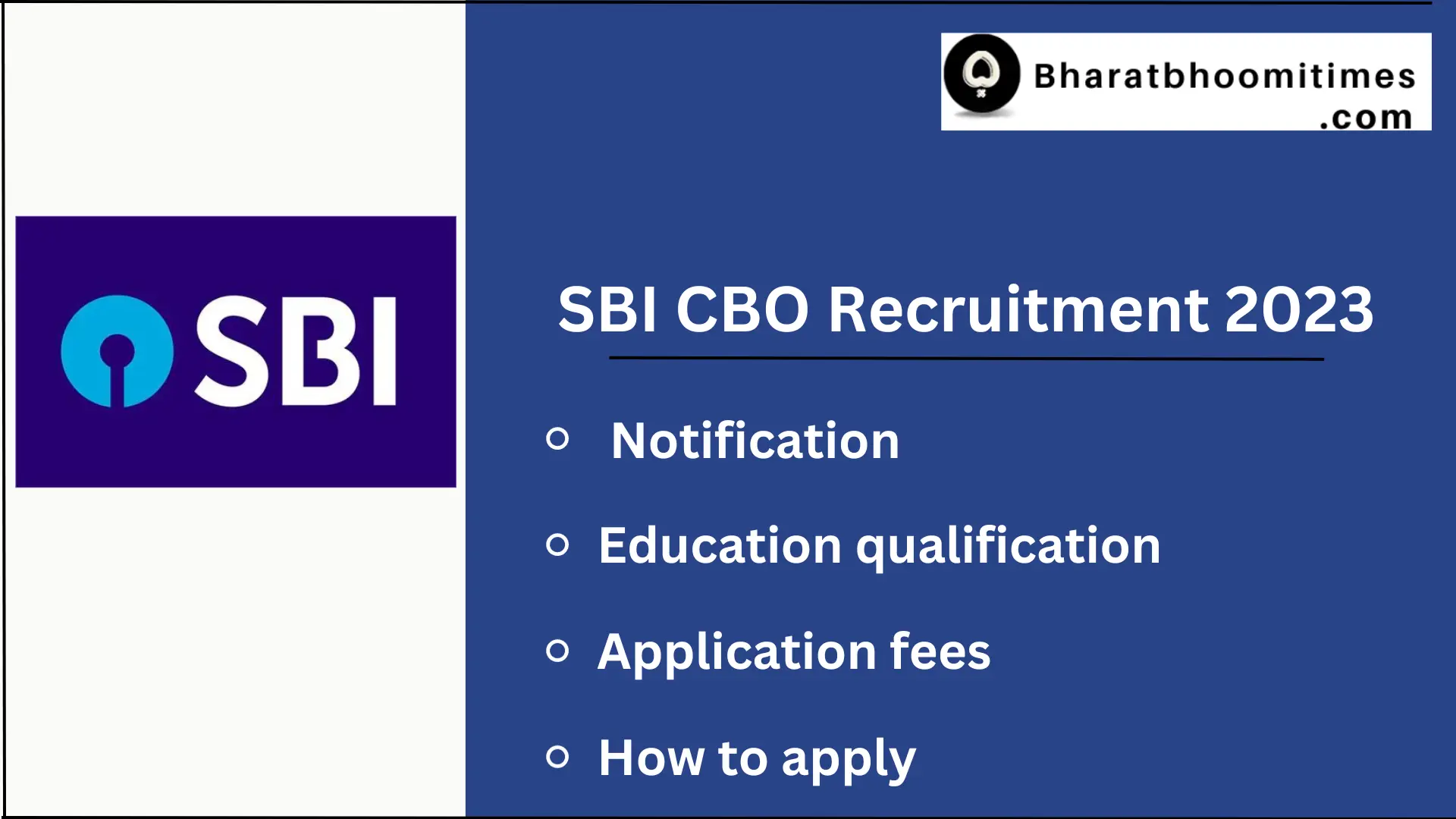 SBI CBO Recruitment 2023 Application Form Apply For 5447 Posts ...