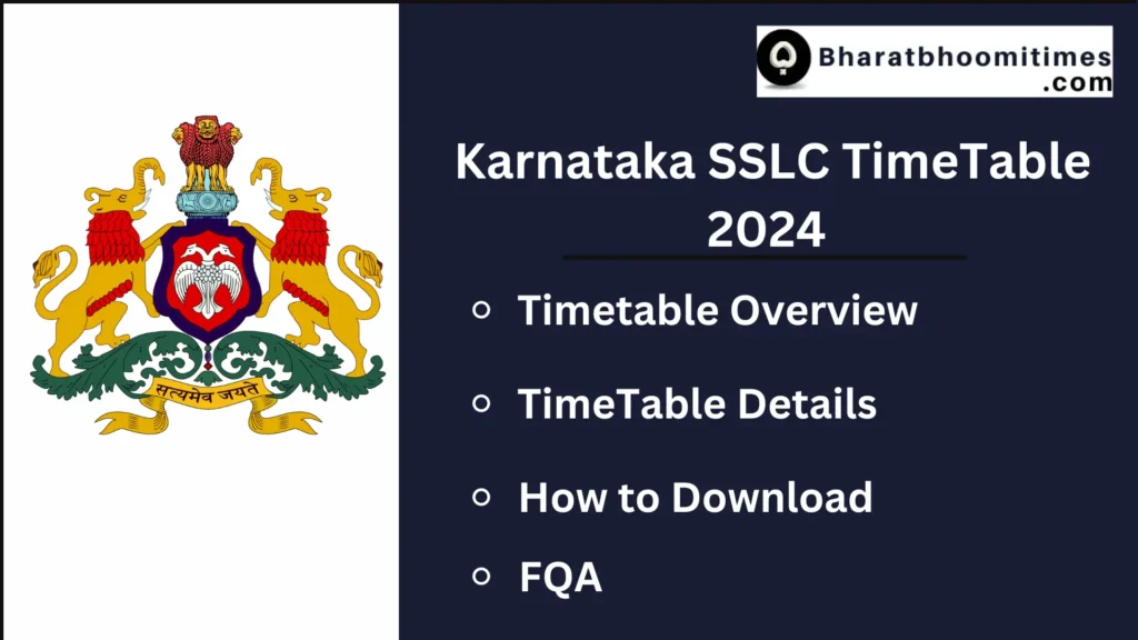Karnataka SSLC Time Table 2024